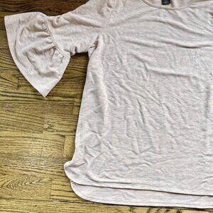 Ruffle Sleeve Top Pink  Women's